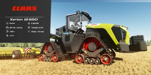 Мод Claas Xerion 12.650 для Farming Simulator 22