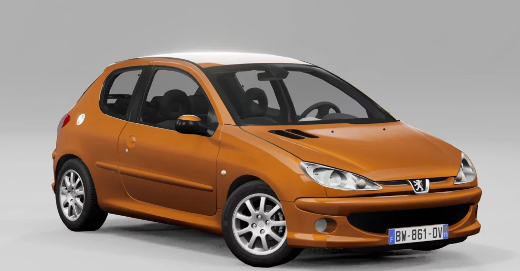 Мод PEUGEOT 206 ДЛЯ BEAMNG.DRIVE