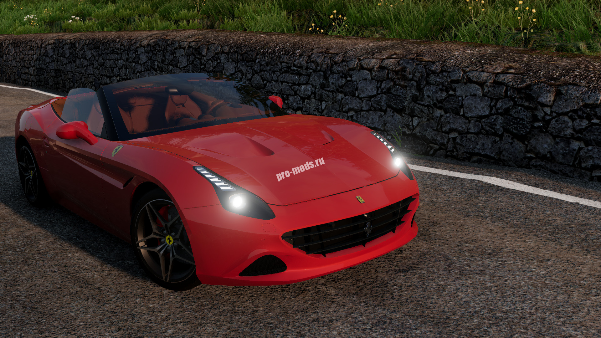 Мод автомобиль Ferrari California T для BeamNG DRIVE