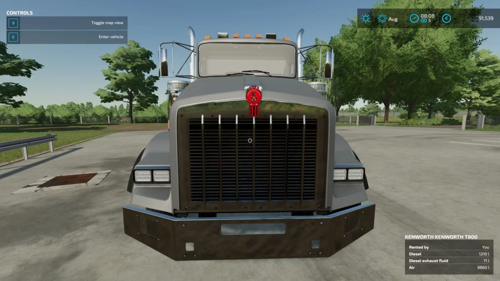 Мод грузовик 2019 KENWORTH T800 V2.0.0.0 для Farming Simulator 22