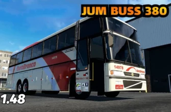 Мод АВТОБУС JUMBUSS 380T VOLVO BUS V1.1 1.48.X для Euro truck simulator 2