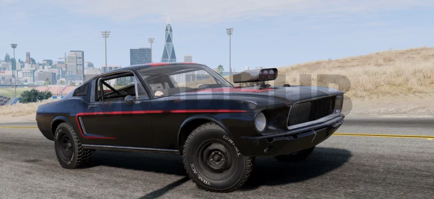 Мод FORD MUSTANG (1967) 0.30.X ДЛЯ BEAMNG.DRIVАE