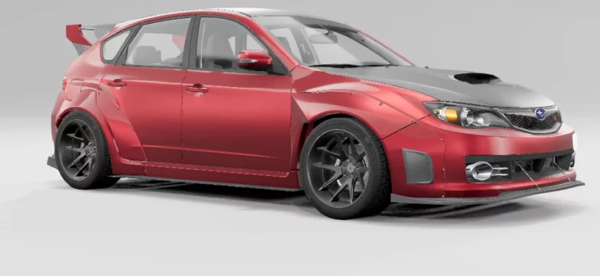 Мод SUBARU IMPREZA WRX STI ХЭТЧБЕК ДЛЯ BEAMNG.DRIVE