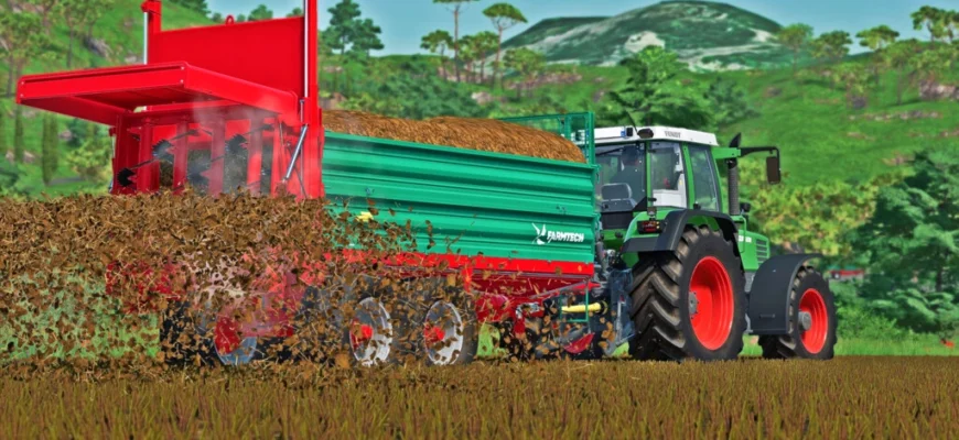 Мод РАЗБРАСЫВАТЕЛЬ НАВОЗА FARMTECH SUPERFEX 1200 для Farming Simulator 22