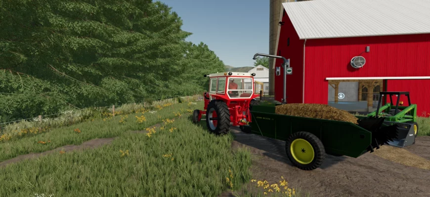 Мод РАЗБРАСЫВАТЕЛЬ НАВОЗА JOHN DEERE 34 V1.0.0.0 для Farming Simulator 22