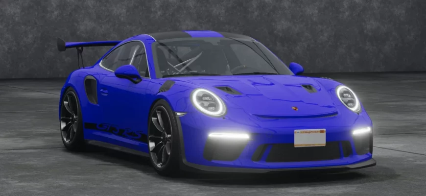 Мод PORSCHE 911 GT3RS V1.0 0.30.X ДЛЯ BEAMNG.DRIVАE