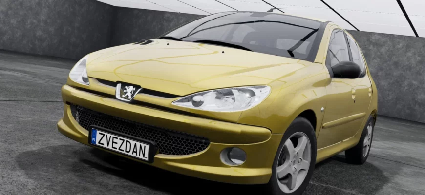 Мод 2004-2008 PEUGEOT 206 ПАК 0.30.X ДЛЯ BEAMNG.DRIVE