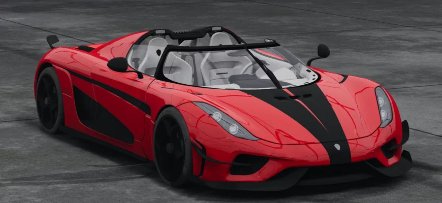 Мод KOENIGSEGG REGERA V1.2 ДЛЯ BEAMNG.DRIVE