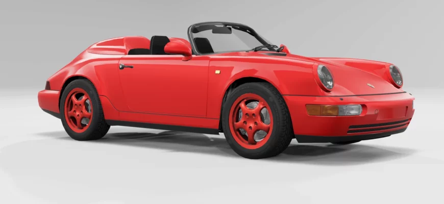 Мод PORSCHE 911 CARRERA 2 SPEEDSTER V1.0 ДЛЯ BEAMNG.DRIVE