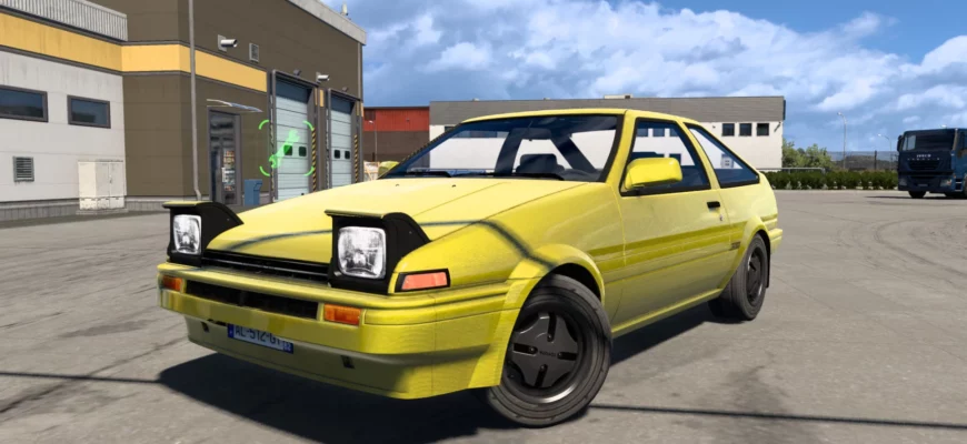 Мод TOYOTA SPRINTER TRUENO AE86 V2.6 для Euro truck simulator 2