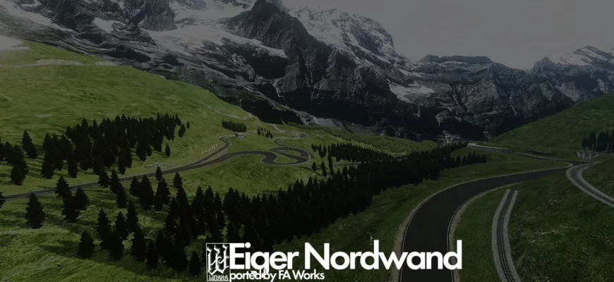 Мод КАРТА ОБНОВЛЕНИЕ FA EIGER NORDWAND ДЛЯ BEAMNG.DRIVE