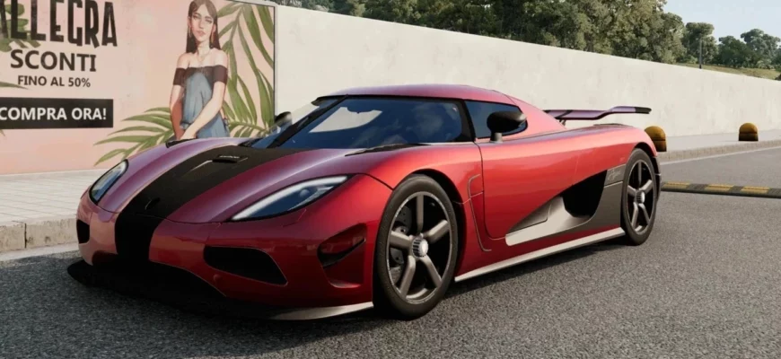 Мод KOENIGSEGG AGERA FAST TURBO V1.0 ДЛЯ BEAMNG.DRIVE