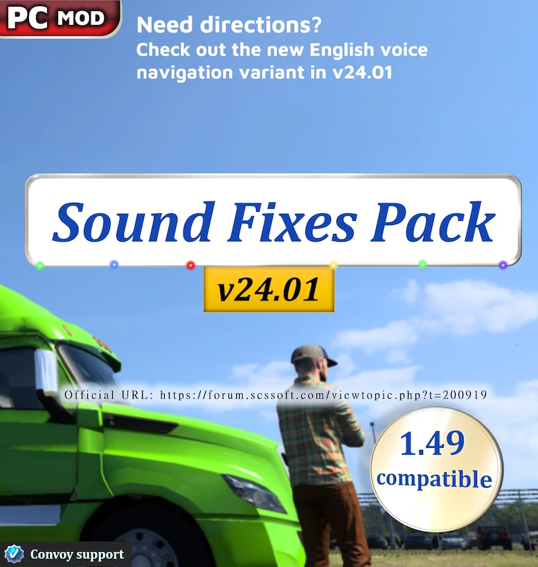 ИСПРАВЛЕННЫЙ ЗВУК ETS2 V24.01