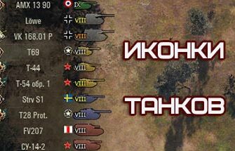 Иконки танков для МИР ТАНКОВ